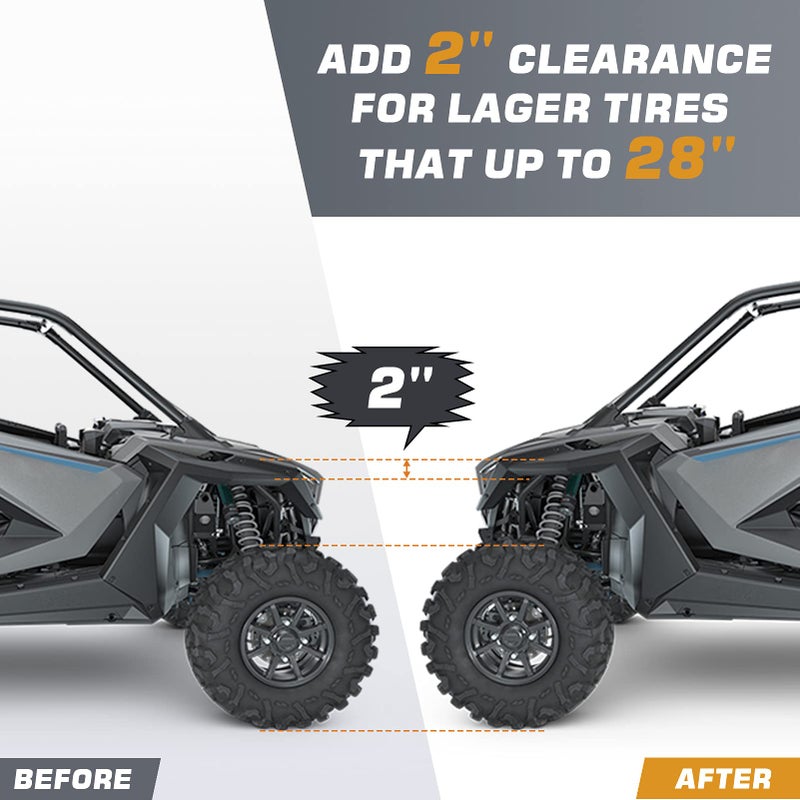 WSays UTV 2'' Front & Rear Full Suspension Lift Kit Compatible with Kawasaki Teryx 800 14-25 Fit Teryx 750 12-13 - Image 3